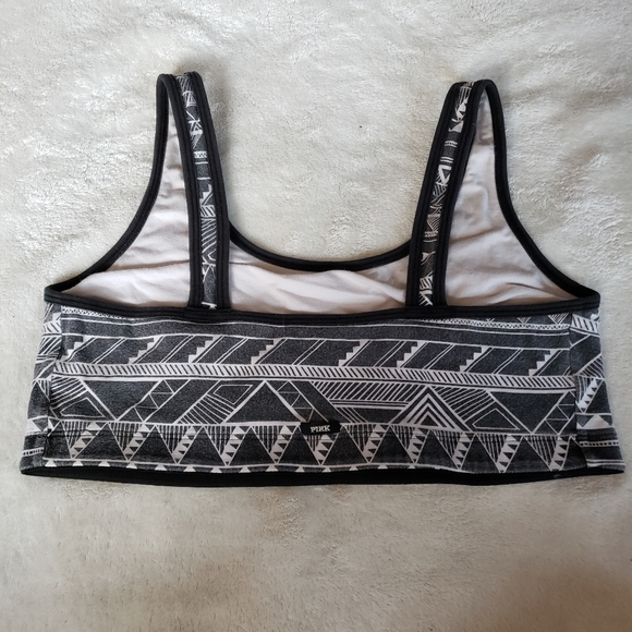 VS Pink Crop Top Black White Aztec Southwestern Design - Picture 4 of 10